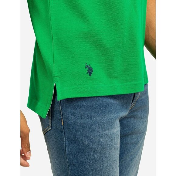 U.S. Polo Assn Polo Shirt Men's Size XXL Kelly Green Logo Collared Button - Picture 4 of 4
